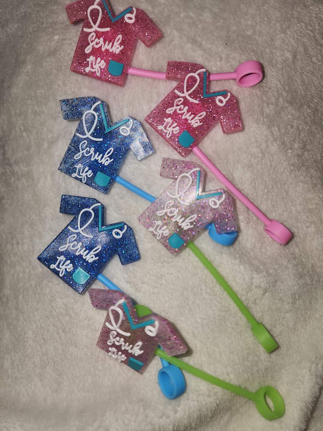 Scrub Life T-Shirt Straw Topper