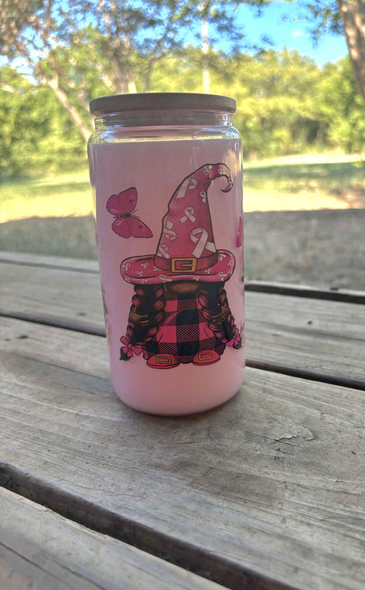 Cute pink filled cup